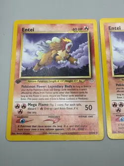 Entei 17/64 1st Edition Rare Non-Holo Neo Revelation Pokemon Card LP 3 Card Lot - Image 2