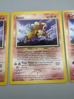 Entei 17/64 1st Edition Rare Non-Holo Neo Revelation Pokemon Card LP 3 Card Lot - Image 3