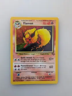 Flareon 3/64 Holo Rare Jungle Pokemon LP - Image 1