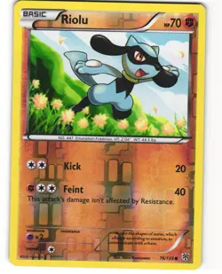 Riolu Reverse Holo Pokemon TCG Plasma Storm 76/135 MP - Image 1