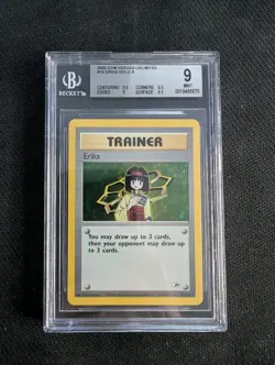 Pokemon Erika Holo 16/132 Gym Heroes BGS 9 Mint WOTC - Image 1