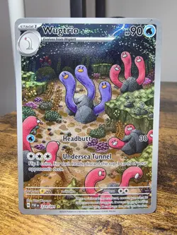 WUGTRIO 224/091 PALDEAN FATES POKEMON (ILLUSTRATION RARE, NM) - Image 1