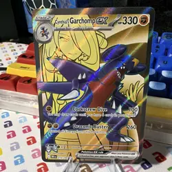 TCG Pokemon Cynthia's Garchomp ex 215/182 Sv10 Ultra Rare Holo Full Art 330HP EN - Image 2