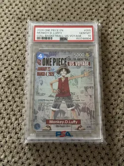 2026 ONE PIECE PROMO COLLEGE BASKETBALL: US VOYAGE MONKEY D. LUFFY PSA 10 - Image 1