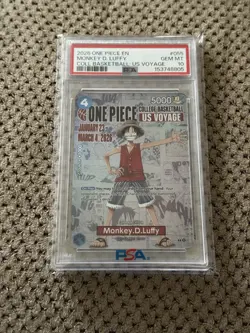 2026 ONE PIECE PROMO COLLEGE BASKETBALL: US VOYAGE MONKEY D. LUFFY PSA 10 - Image 1