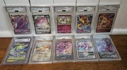 Lot Of 10 Pokemon TCG Graded Cards Gem Mint / Mint - Image 1