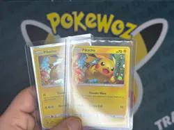 1x 🌀SWIRL Pokemon Pikachu SM76 Holo Black Star Promo Card @eyeball1966 - Image 1