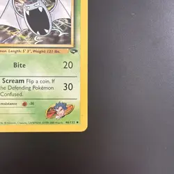 Pokemon Cards Koga's Golbat 46/132 Unlimited Gym Challenge WOTC Uncommon MP - Image 5