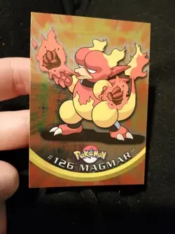 Carta Pokemon Topps Magmar #126 Silver Holo Foil Ita NM - Image 1