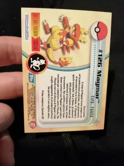 Carta Pokemon Topps Magmar #126 Silver Holo Foil Ita NM - Image 2