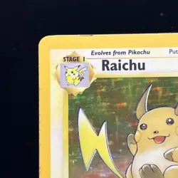Raichu 14/62 Fossil Holo Rare Stage 1 90 HP English Unlimited Pokemon TCG - Image 2
