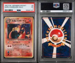 1997 POKEMON JAPANESE ROCKET #6 DARK CHARIZARD-HOLO PSA 1 - Image 3