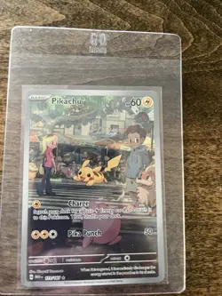 Pokemon Pikachu Scarlet & Violet 151 Illustration Rare Holo 173/165 60HP English - Image 1
