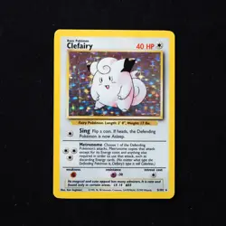 Clefairy 5/102 HP Base Set Unlimited Holo Rare Vintage Pokemon TCG 1999 - Image 1