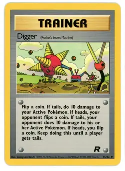Digger 75/82 Team Rocket Pokemon Card - Image 1