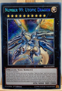 Number 99: Utopic Dragon - Secret Rare 1st Edition NECH-EN099 - NM - YuGiOh - Image 1