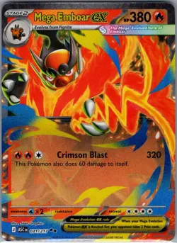 Mega Emboar ex 273/217 ME: Ascended Heroes - Pokemon Card - NM - Image 1