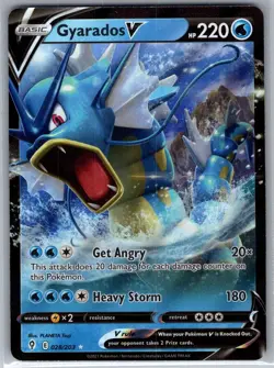 Gyarados V 028/203 SWSH07: Evolving Skies - Pokemon Card - NM - Image 1