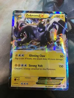 Pokemon TCG Card Basic Zekrom EX 52/113 Holo Legendary Treasures - Image 2
