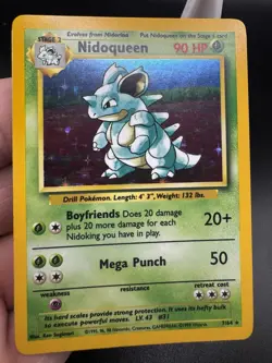 💚(LP)Nidoqueen 7/64 Jungle Holo Rare 90 HP English 1999 NO SYMBOL - Image 2