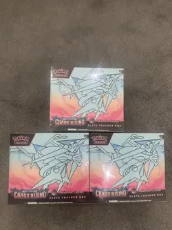 3x Pokemon TCG Chaos Rising Pokemon Center Elite Trainer Box PKC ETB - Sealed - Image 1