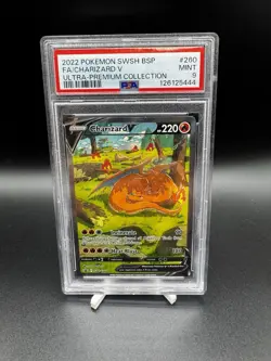💪🏼🔥Charizard V SWSH260 PSA 9 Sword & Shield Promo Holo 2022 - Image 1