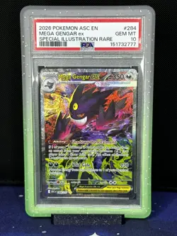 Pokemon 2026 Mega Gengar ex 284/217 SIR Ascended Heroes GEM MINT PSA 10 - Image 1