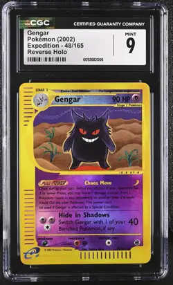 CGC 9 Gengar 2002 Expedition #48/165 Reverse Holo Pokemon - Image 1