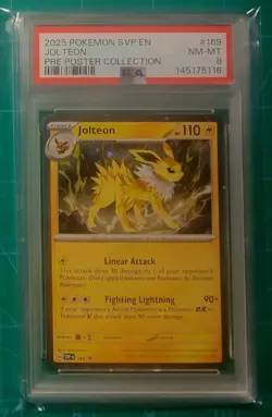 2025 Pokemon SVP Promo Pre Poster Collection #169 JOLTEON PSA 8 - Image 1