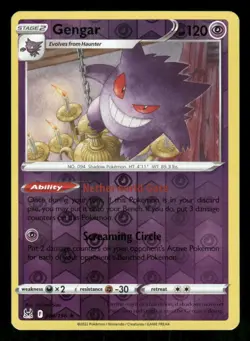 Gengar 066/196 Holo Rare Lost Origin Pokemon Reverse Holo NM/M - Image 1