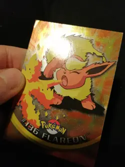 Carta Pokemon Topps Flareon #136 Rainbow Holo Foil Ita Excellent - Image 2
