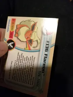 Carta Pokemon Topps Flareon #136 Rainbow Holo Foil Ita Excellent - Image 5
