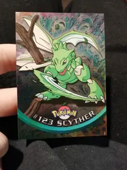 Carta Pokemon Topps Scyther #123 Silver Holo Foil Ita Excellent - Image 1