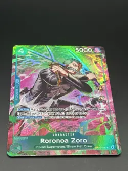 One Piece OP15 Roronoa Zoro OP13-037 TR Foil - (Treasure Rare) English Nm- Ex - Image 1