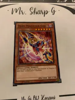 DARK MAGICIAN GIRL -1st EDITION YGLD-ENC10 ENGLISH Yu-Gi-Oh! CARD COMMON KONAMI - Image 4