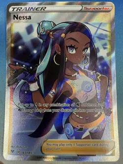 Nessa 183/185 Vivid Voltage Full Art Trainer Waifu Pokemon Card - Image 1