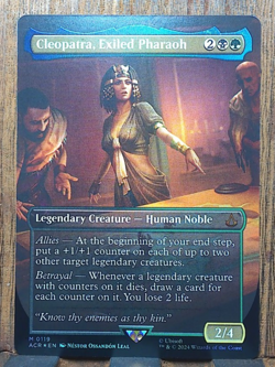 MTG❤ Cleopatra, Exiled Pharaoh (Borderless FOIL Mythic) Near Mint PACK FRESH! - Image 1