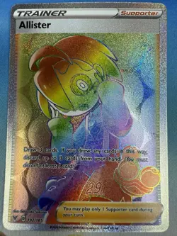 Allister 192/185 Vivid Voltage Full Art Rainbow Secret Rare Pokemon Card - Image 1