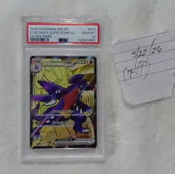 Pokemon Cynthia's Garchomp ex 215/182 PSA 10 2025 English Holo Ultra Rare - Image 1