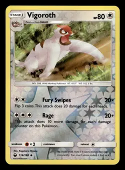 Vigoroth 114/168 Reverse Holo S&M Celestial Storm Pokemon Card - Image 1