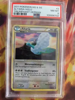 Pokemon Card Altaria Triumphant Triumph Holo 2009 Rare Vintage Deutsch PSA 8 - Image 2