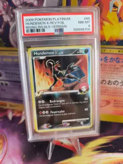 Pokemon Card Houndoom JU LV. 52 Reverse Holo Rising Rivals 2009 Deutsch PSA 8 - Image 1