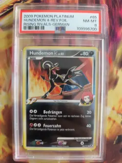 Pokemon Card Houndoom JU LV. 52 Reverse Holo Rising Rivals 2009 Deutsch PSA 8 - Image 2