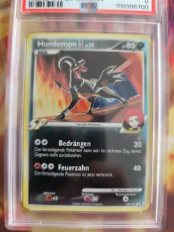 Pokemon Card Houndoom JU LV. 52 Reverse Holo Rising Rivals 2009 Deutsch PSA 8 - Image 3
