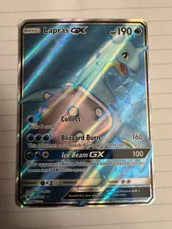 Lapras GX 139/149 - Sun & Moon - Full Art Holo Pokemon TCG Card - NM - Image 1