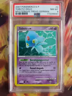 Pokemon Card Azelf Tobutz Lv. 50 Mysterious Treasures Holo German Deutsch PSA 8 - Image 2
