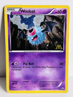 Woobat 7/12 Holo - Mc Donalds Promo 2012 - Pokemon Trading Card Game - Image 1