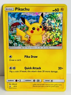 2018 Pokemon Card Collection Pikachu Holo Confetti #4/12 - Image 1