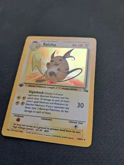 2000 Pokemon Card Carte 1ST Edition Fossil Raichu Holo 14/62 Vintage! :) - Image 4