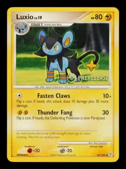 Pokemon Card Luxio Prerelease Promo 52/130 Rare Vintage LP 2007 - Image 1